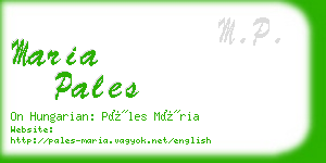 maria pales business card